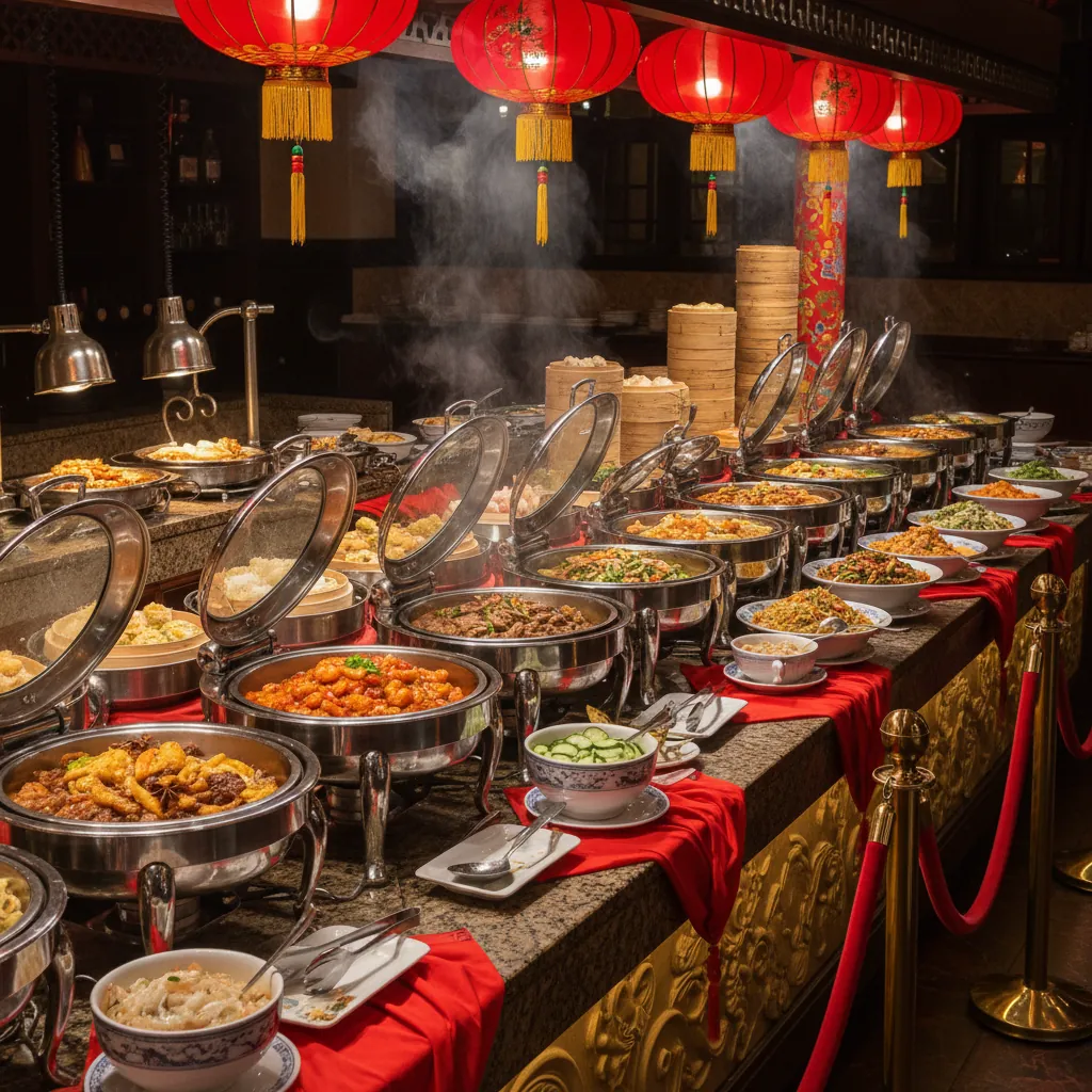 Het uitgebreide lopende buffet van Fong Shou